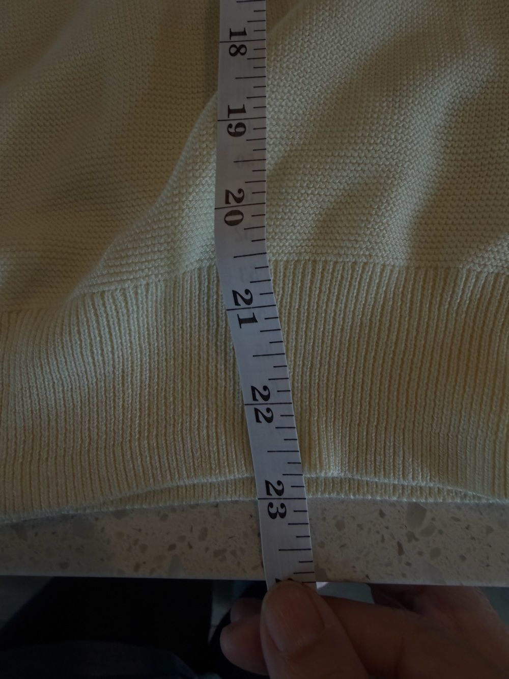Quince Lightweight Cotton Cashmere Link Stitch Dolman Sweater Custard Yellow L - Picture 3 of 7